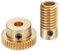 QUARKZMAN Set Ingranaggi a Vite senza Fine - Modulo 0,5 Rapporto Riduzione 40:1 Dia Foro Albero Ingranaggio 6mm e Dia Foro Ruota Ingranaggio 5mm Ruota Dentata 40T Ruote a Vite (Ottone)