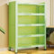 Bücherregal Bookshelf mit Nach Innen Klappbarer Tür, Moderne Vitrine mit Rückwänden, Küchenschrank, Aufbewahrungsregal, Vitrinenschrank, Standregal und Büro-Aufbewahrungsschränke(Green,100x32x149cm/39