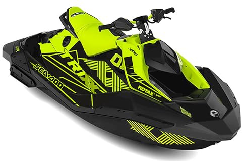 Fit für SeaDoo Spark TRIXX 2UP 3UP Vinyl Aufkleber Decal Graphics Set - Jetski (2016-2023), blasenfreie Technologie, Schutzlaminat, UV-beständige Abziehbilder (Gelb 1)