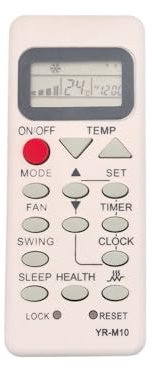 IOOIQQ Mando a distancia de aire acondicionado YR-M10 compatible con Daitsu Haier AC YR-M05.YR-M07.YR-M10.YL-M05.YR-M09.HSU-09RF03/R2. HSU-12RF03/R2. HSU-09HEA03 HSU-12HEA03 .HSU-12HEA03 .HSU-12HEA03