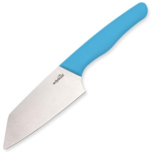 SCHNITZEL - PREPARI - Kinderküchenmesser – sicheres Lernen in der Küche mit dem Erstlings-Schneidemesser für Kinder ab 4 Jahren (Blau)
