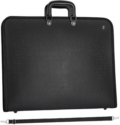 JF HOME BLISS Art Portfolio Case with Shoulder Strap, Weather-Resistant Artist Portfolio Carrying Case for Students, Art Presentation Storage Folder Bag for Sketch Drawing Painting Boards (A2)