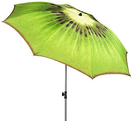 Doppler Funky Fruits - Sombrilla de playa o jardín con protección UV 50+, 2 metros, color kiwi, L