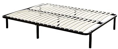 Designetsamaison Sommier à Lattes sur Pieds 140x200 cm