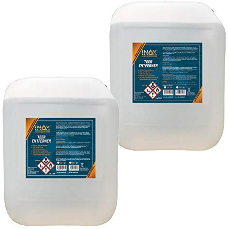INOX® Auto Teerentferner 2 x 10L - Teerreiniger für Innenraum und Außen - Klebstoffentferner Baumharzentferner - Industriereiniger schonend zu Autolack und Chrom
