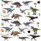 Oblique Unique® Kinder Dino Sticker Set 32 STK. Farbenfrohe Dinosaurier Aufkleber zum Spielen Basteln Spielspass Kindergeburtstag