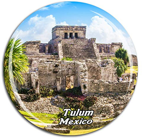 Weekino Tulum Maya Ruinen Cancun Mexiko Kühlschrankmagnet 3D Kristallglas Tourist City Travel Souvenir Collection Geschenk Stark Kühlschrank Aufkleber