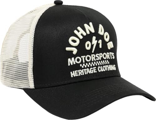 John Doe Trucker Cap - Baseballcap mit Baumwolle - Basecap mit Markenstickerei - Snapback Cap mit Mesh-Einsatz - Schirmmütze Winter/Sommer - Truckercap