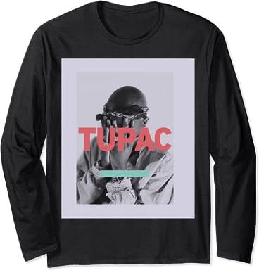 Tupac Offizielles Shut It Out Bandana-Foto Langarmshirt