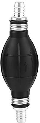 Gorgeri Hand Fuel Pump Fuel Primer Bulb Boat Fuel Primer Pump Gas Siphon Pump Rubber & Aluminum Fuel Pump for Car Motorcycle Boat Marine Outboard (12mm)