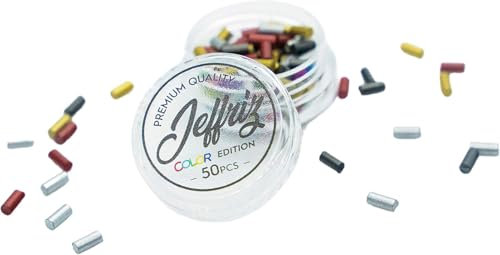 JEFFRIZ Feuerstein – 50 Stück Color Edition – Hochwertiger Zündstein – Kompatibel mit Clipper & Zippo – Universalgröße