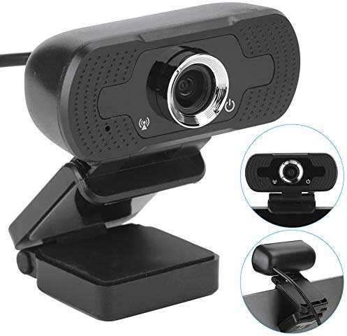 Goshyda FHD-Webcam mit Rauschunterdrückungs-Richtmikrofon, USB-PC 1080P-Kamera-Webkamera mit Cliphalter für Desktop-Laptop-Notebook