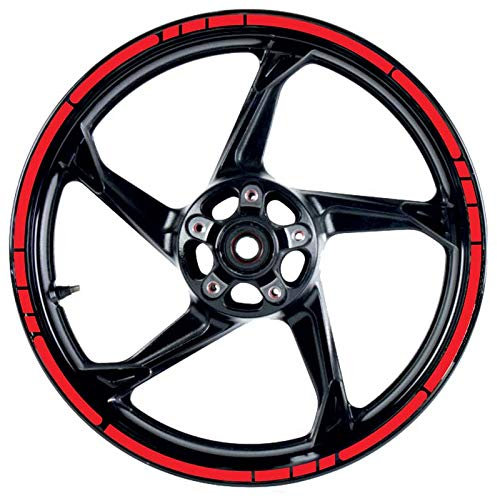 Reflektierendes Retro-Felgenband für bessere Sichtbarkeit am Motorrad (rot)