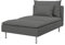Soferia Kompatible Ersatzbezug fur SODERHAMN Recamiere, Stoff Elegance Metal Grey (FLECKENBESTÄNDIG, WASSERABWEISEND und Kratzfest), Grau