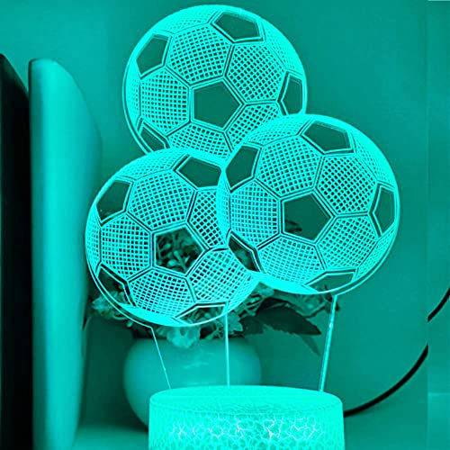 Jinson well 3D Fußball Nachtlicht led Lampe optische Nacht licht Illusion 7 Farbwechsel Touch Switch Tisch Schreibtisch Dekoration Lampen perfekte Flat USB Spielzeug