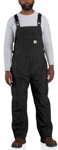 Carhartt Men's Storm Defender Loose Fit Heavyweight Bib Overall, Black, L