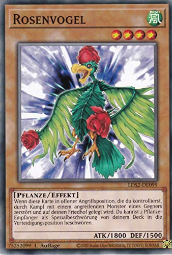 LDS2-DE099 - Rosenvogel - Common - DE - im Set mit Ultrapro Toploader - Yugioh