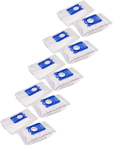 vhbw 50x Sacs compatible avec Tornado U 4500-4595 Bolida aspirateur - microfibres non tissées, 28cm x 17,5cm, blanc/bleu