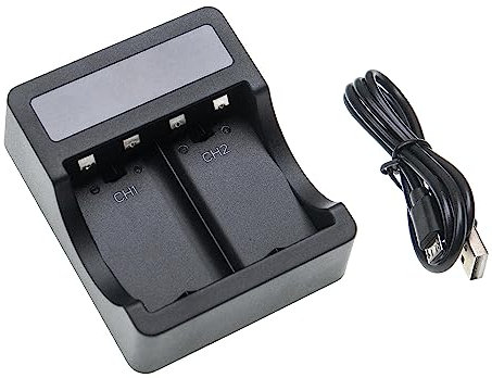 vhbw Chargeur Double Compatible avec Microsoft Xbox One S Controller, X Controller Console de Jeux - Station de Charge INCL. câble Micro USB