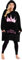 Disney Übergroße Kapuzenpullover Damen Hoodie Decke Mädchen Teenager Herren (Schwarz/Rosa)