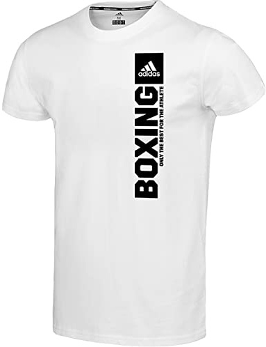 Adidas T-Shirt Community Vertical, Unisex Sportshirt für Herren & Damen, Kurzarm-Shirt, 100% Baumwolle, Gr.