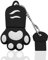 Memoria USB 128GB, Pendive Flash Drive 128Gigas Pata de Gato Pen Drive Lovely Divertido Animal Memory USB 2.0 Stick para PC, Tabletas y Regalo ect (Negro)