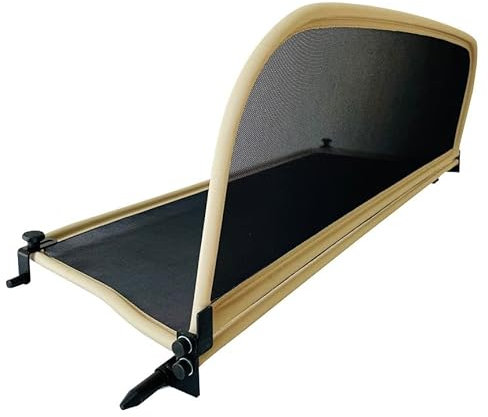 PureWind Windschott kompatibel mit BMW Mini 2 R52 / R57 Baujahr 2004-2016 (Beige) – Windschott Universal mit Schnellverschluss ohne Tasche