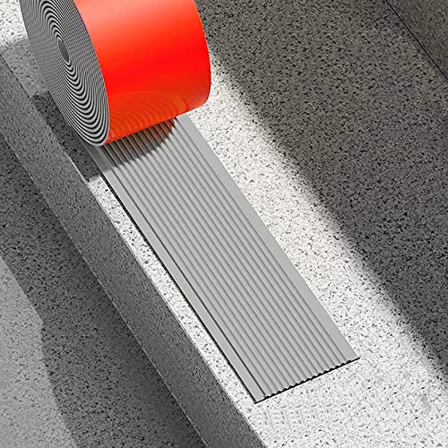 Treppenkantenprofil Antirutsch Treppe Selbstklebende Treppenkante Breite 3/4/5/6/8/10cm, Flexible PVC Treppenkantenleiste für Innen-/Außentreppenstufen, Treppenstufen Sicherheitsstufen Wasserdicht ( C