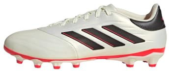 adidas Unisex Copa Pure II League Multi-Ground Boots, Ivory / Core Black / Solar Red, 46 EU