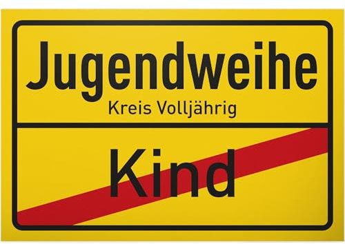 DankeDir! Jugendweihe - Schild 30 x 20 cm - 18 Jahre Geburtstagsgeschenk Jungen & Mädchen 18er 18. Geburtstag Geschenk - Partydeko Geburtstagskarte Geburtstagsdeko Geschenkidee Volljährig