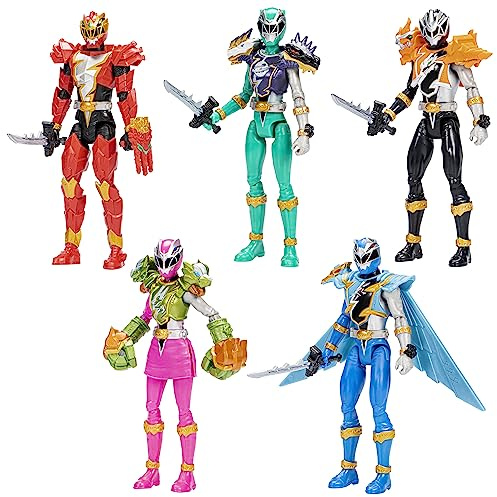 Power Rangers Dino Fury Team Up Pack – 15,2 cm Actionfiguren, Spielzeug für Jungen und Mädchen 4 Jahre, Action-Figuren-Set, Superhelden-Spielzeug (Exklusiv von Amazon)
