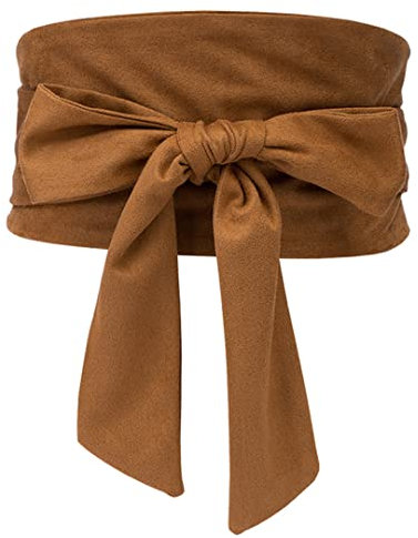 Wildleder-Taillengürtel, breites Korsett, Cinch-Kleid, Gürtel, Kummerbund, Schleife, zum Selbstbinden