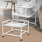 ML-Design Base per Lavatrice Asciugatrice Frigorifero con Ripiano Estraibile 62,5x53,5x45 cm in Acciaio Bianco max. 150 kg Piedistallo Supporto Rialzato Protettivo per Elettrodomestici Carichi Pesanti
