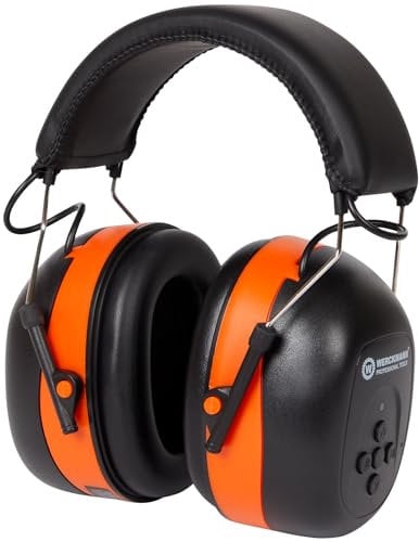 Werckmann Gehörschutz mit integriertem Bluetooth - Verstellbarer Earmuff mit 27 dB Lärmschutz, ideal für Erwachsene bei Lärm-geschützten Aktivitäten