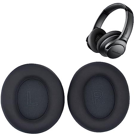 Earpads for Anker Soundcore Life Q20 q20bt Replacement Ear Cushion Pads with Protein Leather and Memory Foam for Replacement Ear Cushion Pads for Soundcore Q20 & q20bt