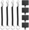4-Pack Phone Lanyard Tethers With Patch, Retractable Phone Clip Leash for Outdoor Activities