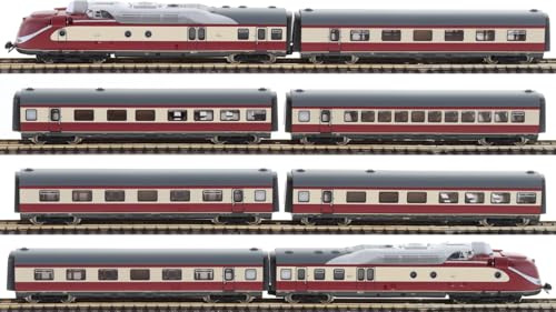 Fleischmann 7770001 N - Set di 8 motori a turbina a gas BR 602 della DB