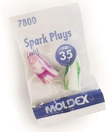 20 Paar Moldex Sparkplugs 7800, weiche Schaumstoff-Ohrstöpsel, 35 dB SNR-Ohrstöpsel