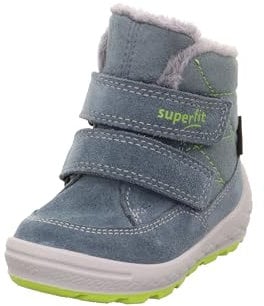 Superfit Jungen GROOVY warm gefütterte Gore-Tex Stiefel, BLAU/HELLGRÜN 8010