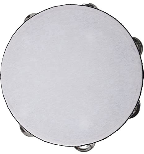 Janasiba Leichte Tamburin aus mit Leder 8 20 cm