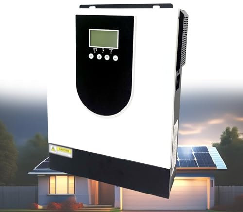 Onduleur Hybride Solaire 3000W 24V DC à 30-400vdc, onduleur de Chargeur Tout-en-Un Hors réseau avec contrôleur de Charge Solaire MPPT 80A, pour la Maison
