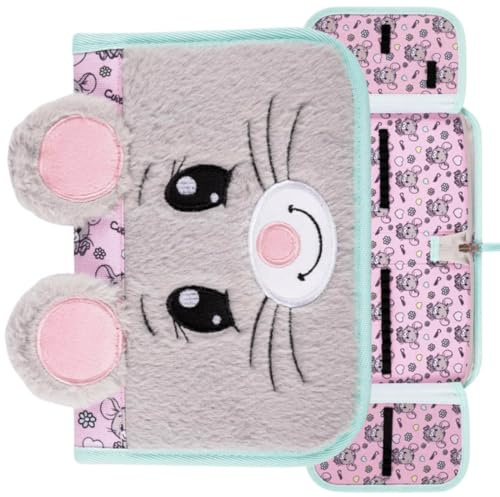 BAMBINO Einzelfedermäppchen, Plüschmaus MOUSE mit abstehenden Ohren