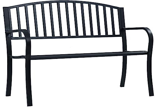 Willood Gartenbank 125 cm Schwarz Stahl
