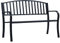 Willood Gartenbank 125 cm Schwarz Stahl