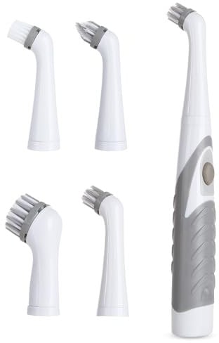 ASAB Electric Cleaning Brush 4-in-1 Electric Scrubber with Replacement Heads Automatic Cordless Power Scrubber for Kitchen Bathroom Tiles Bath Shower