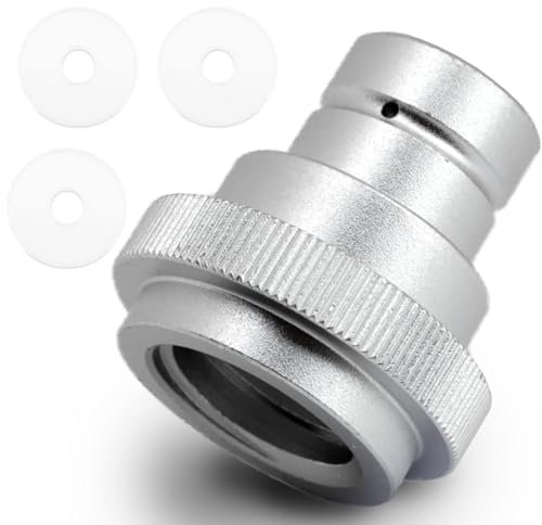 CO2 Quick Adapter aufgerüstet für Soda Water Bubble, Euakee Split CO2 Schnelladapter, Universal CO2 Zylinder mit TR21-4 Außengewinde (Silber)