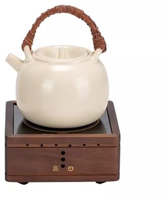 Bollitore per il tè Stufa elettrica in ceramica completamente automatica in legno di noce for teiera bollente for uso domestico Bollitore in ceramica for la preparazione del tè di piccole dimensioni C