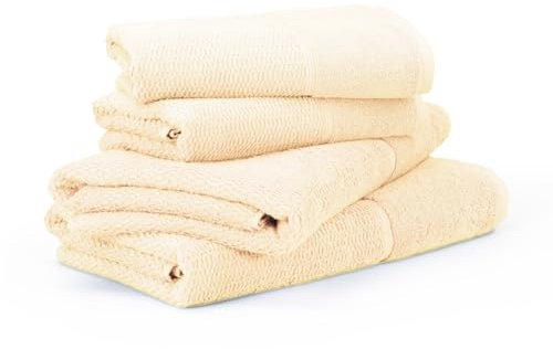 Frottana Handtuchset Pearl 4-TLG Handtücher - 2X 50x100 cm + 2X 67x140 cm, 100% Baumwolle, Ivory