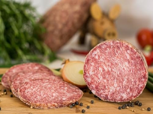 Original Eichsfelder Feldgieker 330g I Fleischerei Weber I Regionale Spezialität I Schlachtwarm verarbeitet I Eigene Schlachtung I Naturgewürze I Luftgetrocknet I ca. 3 Monate gereift