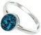 JEWELFORCE 925 Sterling Silber London Blue Topas Lab Grown Edelstein Ring Herren Damen Steinbandring Alle Größen Ring Handgefertigter Schmuck JSR-1156AT_58 (18.5)